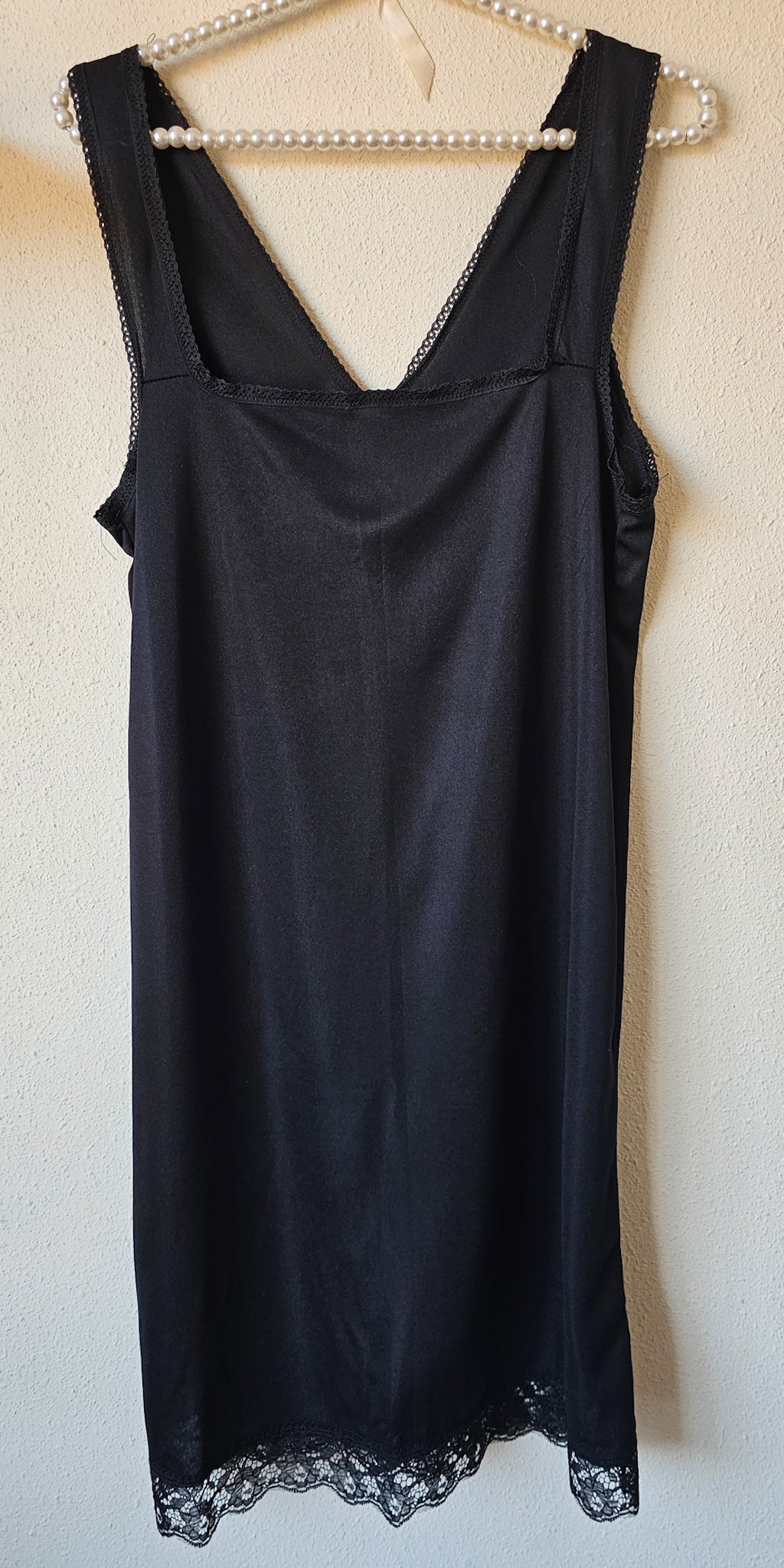 Enagua Larga Satín Negra