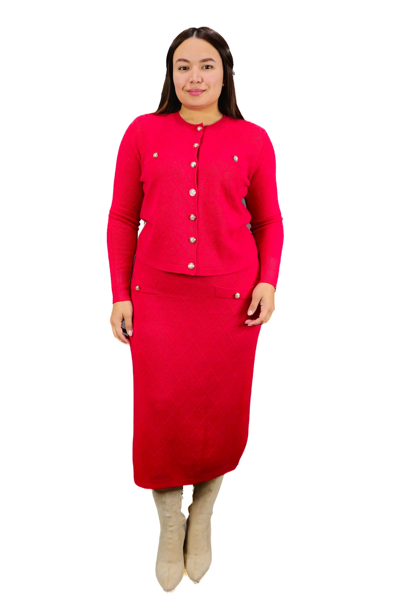 Conjunto de Lanilla Rojo