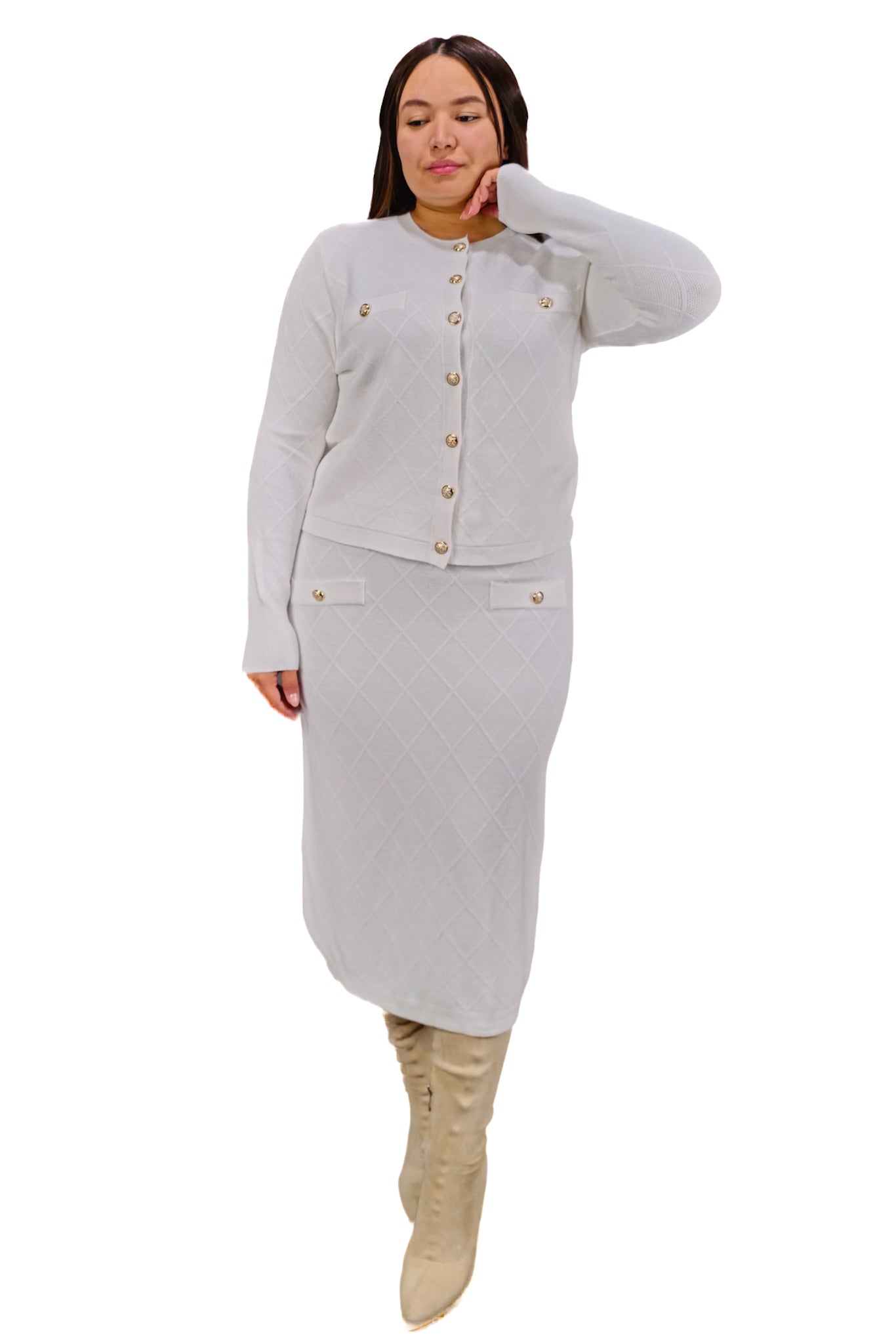 Conjunto de Lanilla Blanco