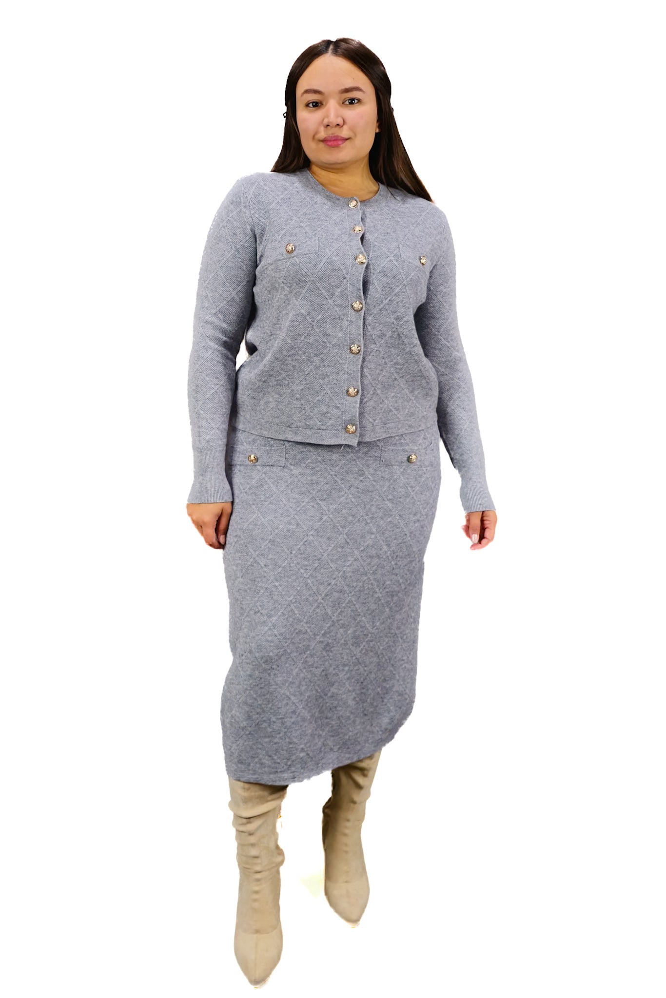 Conjunto de Lanilla Gris