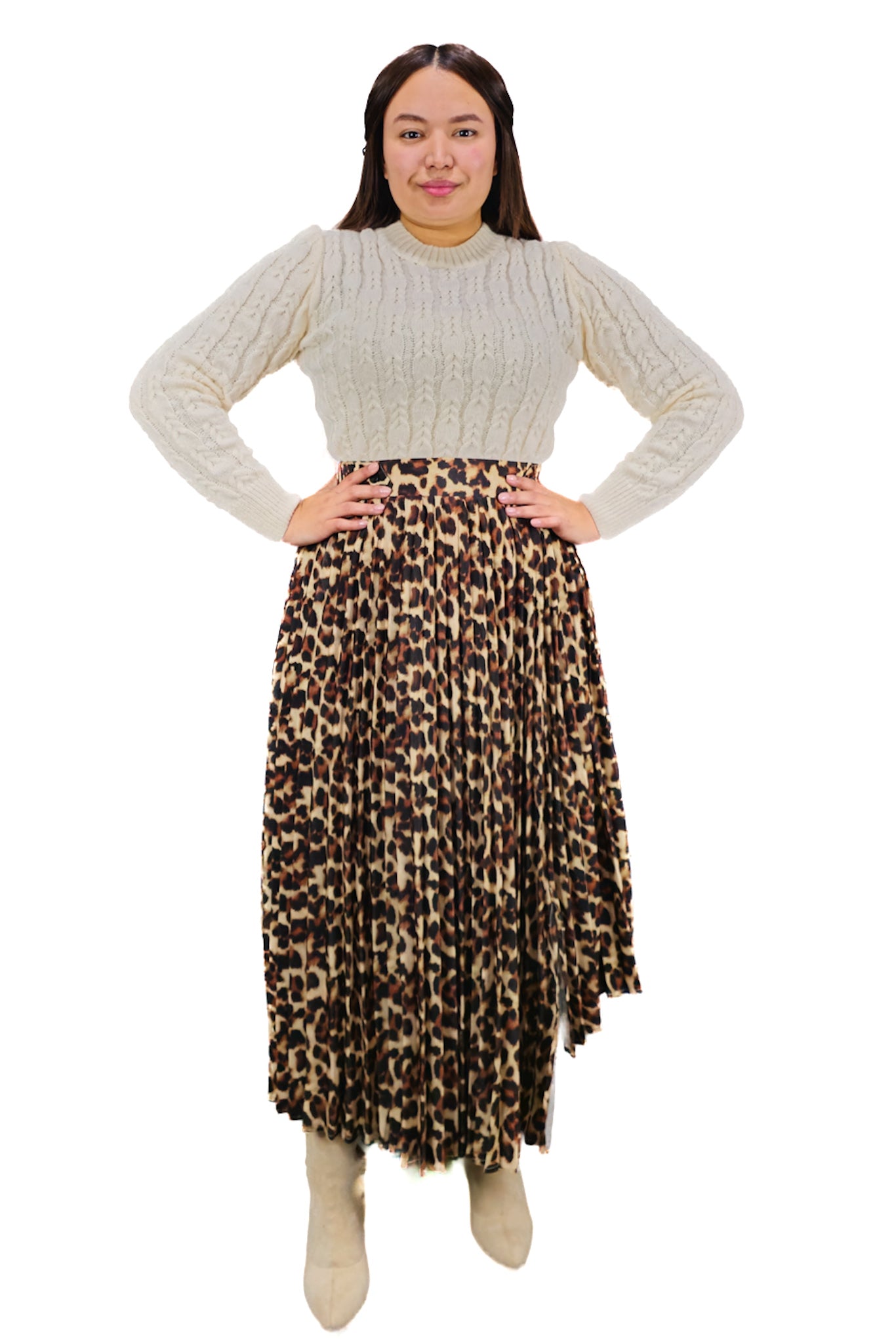 Falda Plisada Animal Print