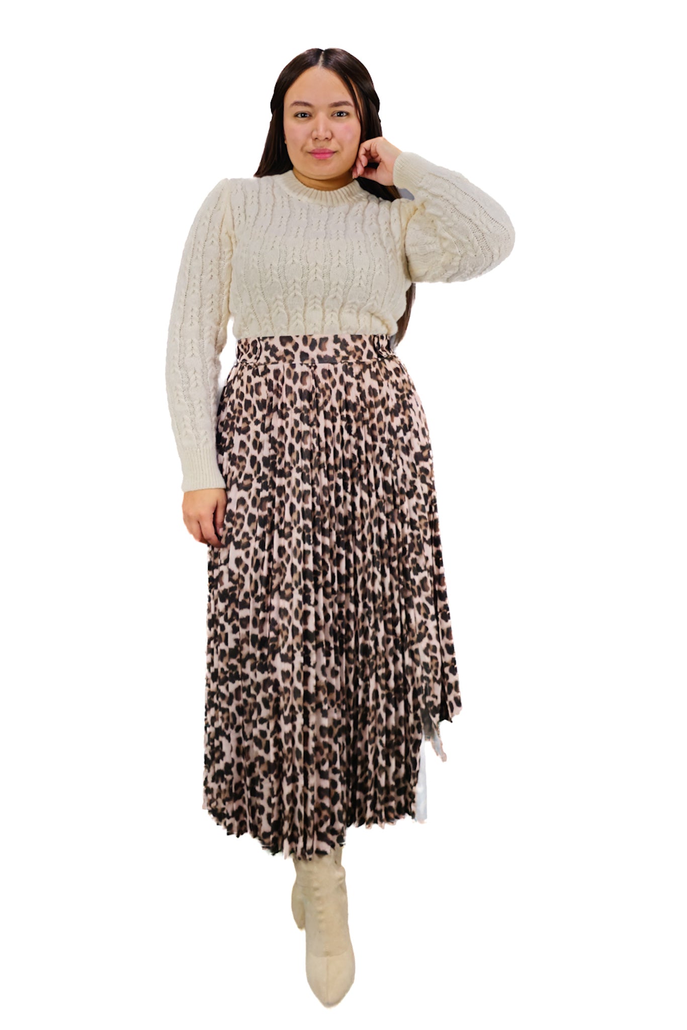 Falda Plisada Animal Print