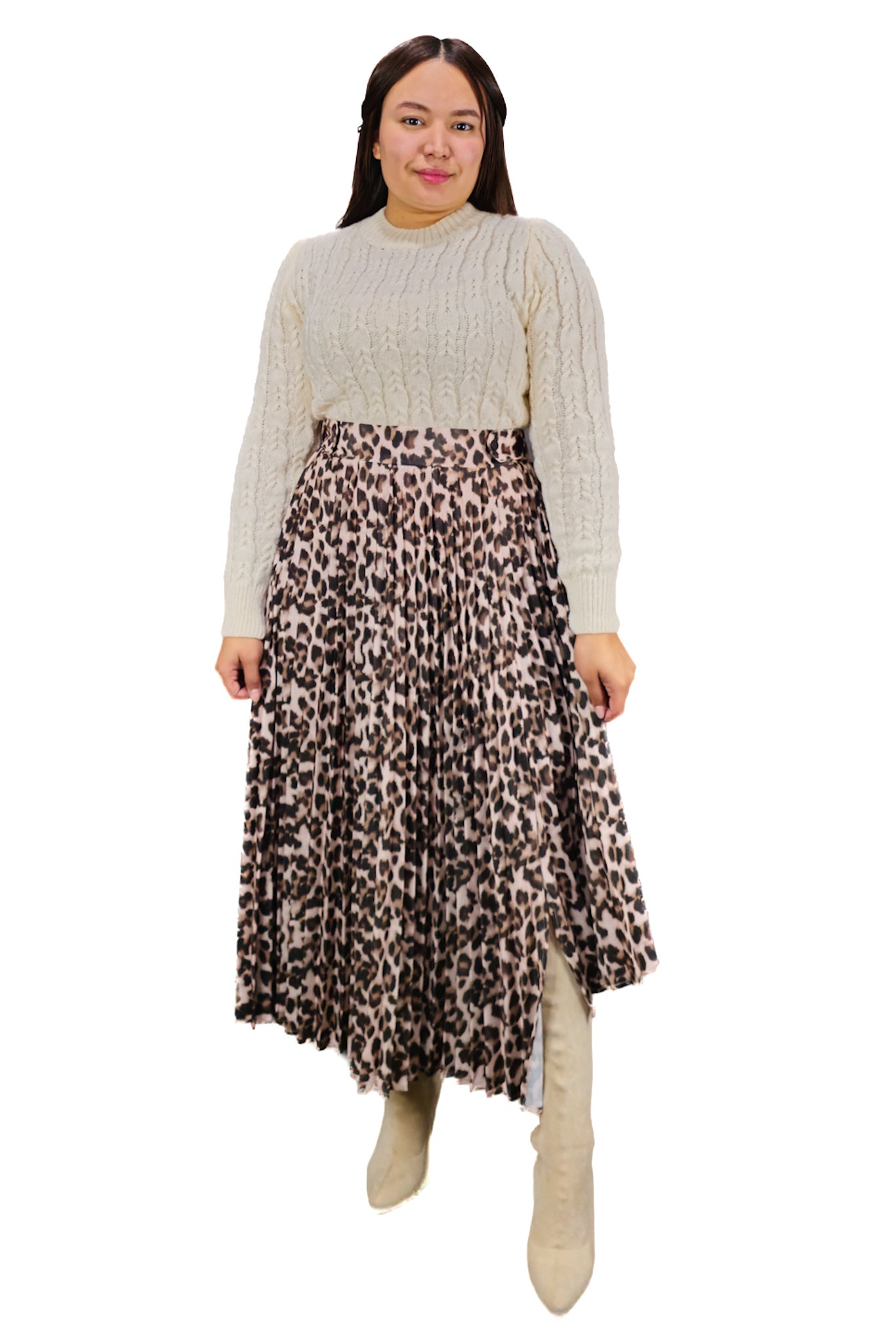 Falda Plisada Animal Print