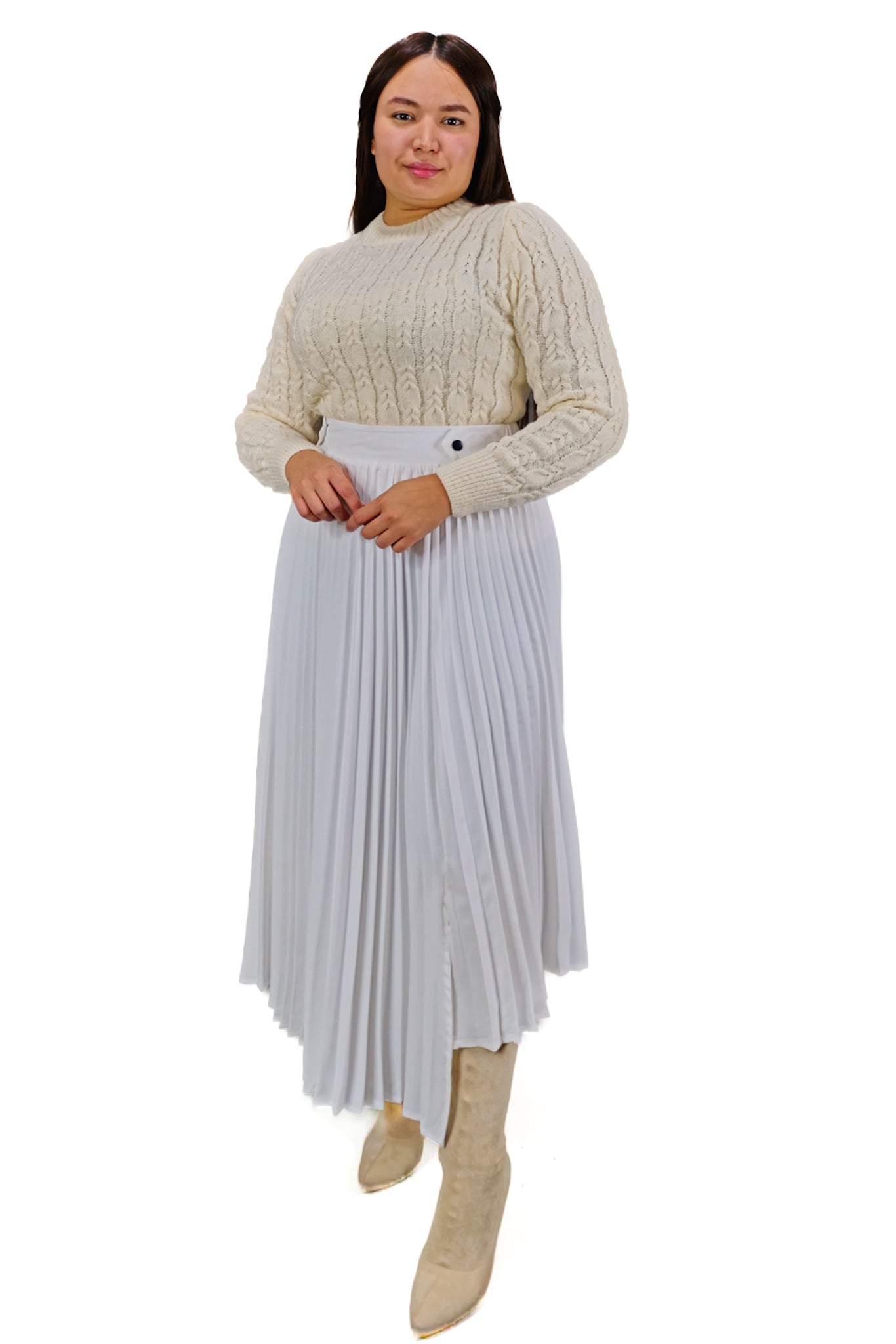 Falda Plisada Blanca