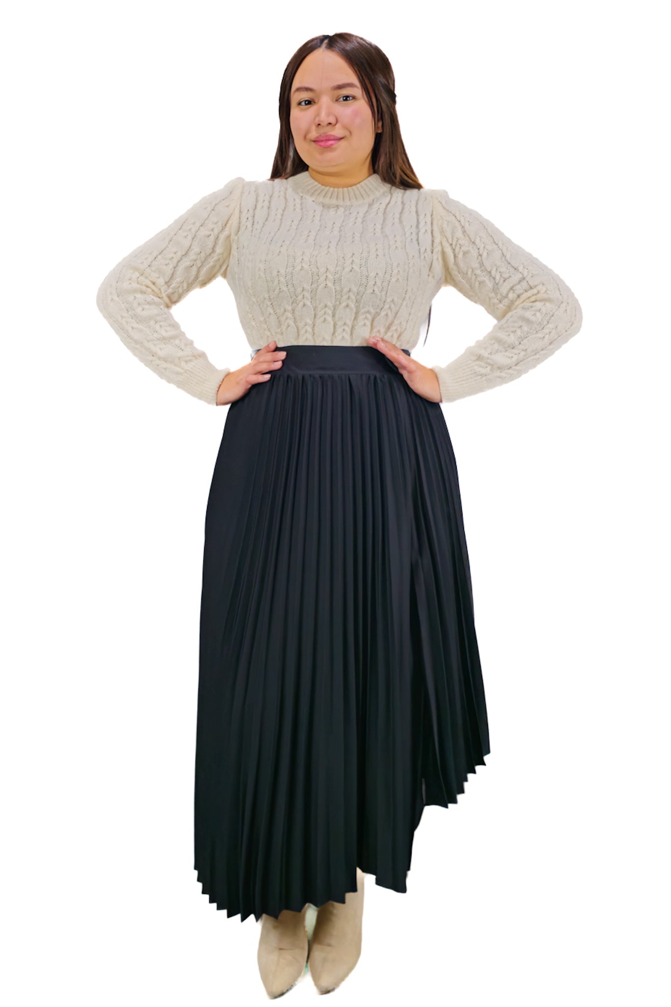 Falda Plisada Negra