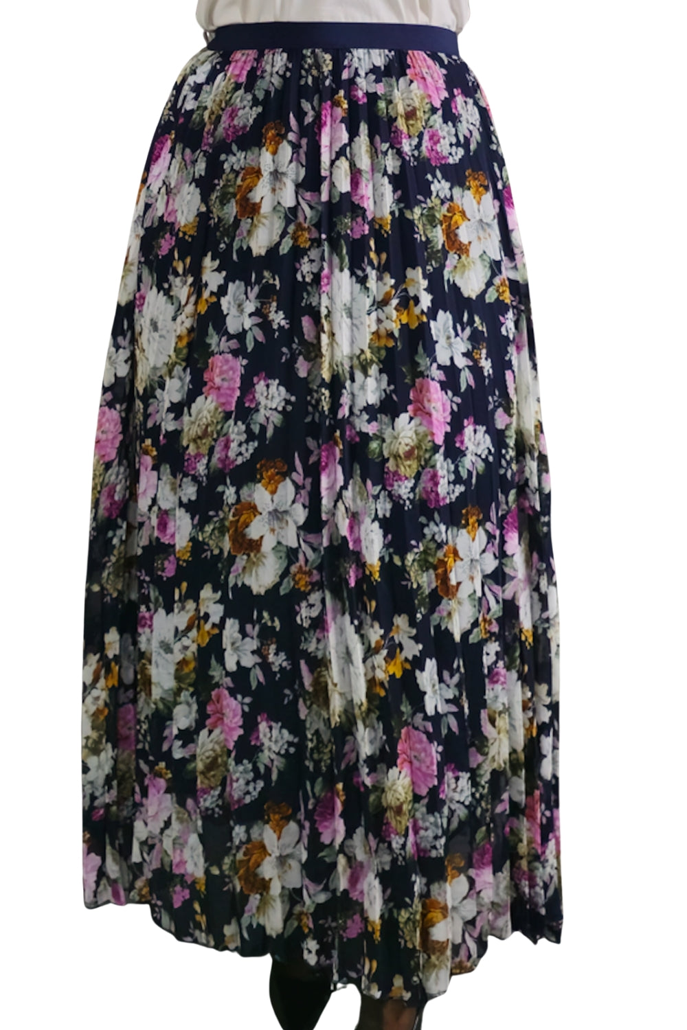 Maxi Falda Plisada Flores Eloise