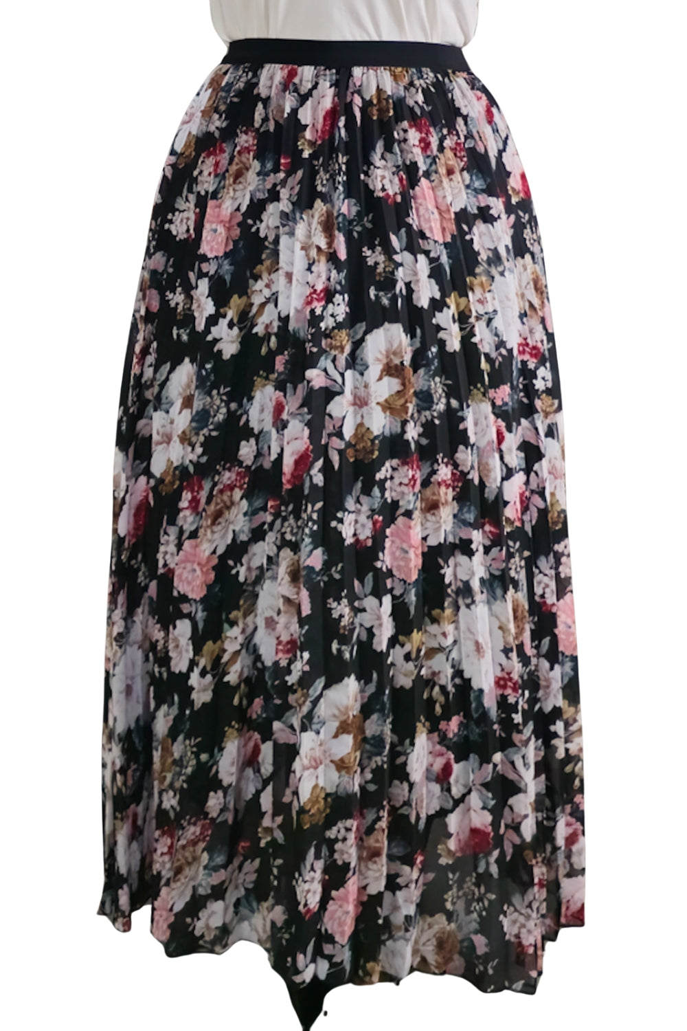 Maxi Falda Plisada Flores Eloise