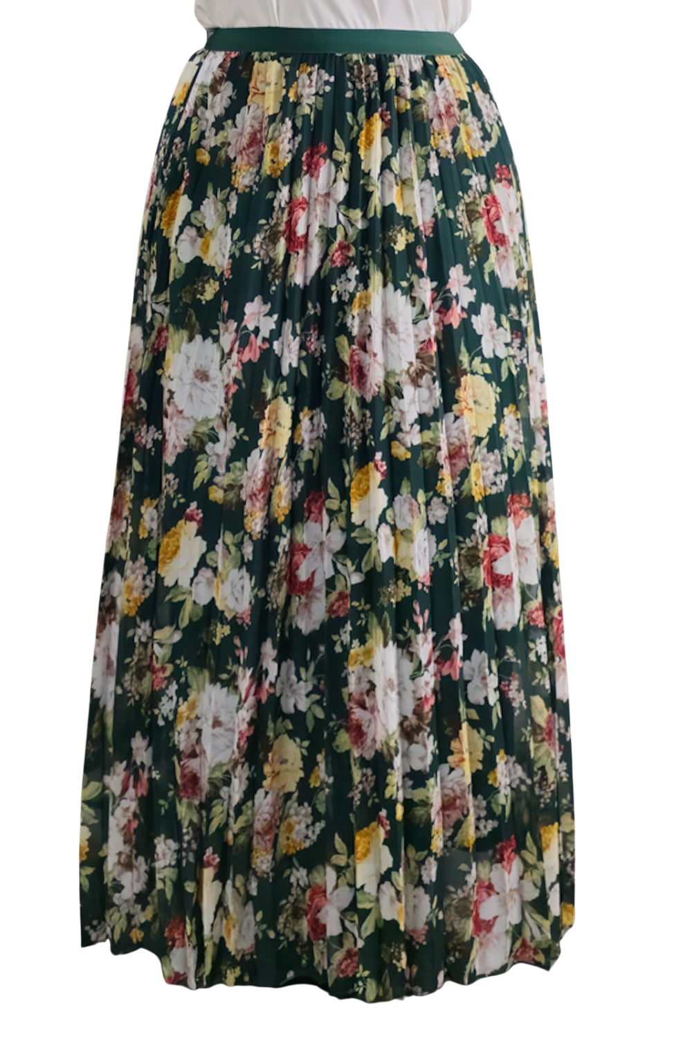 Maxi Falda Plisada Flores Eloise