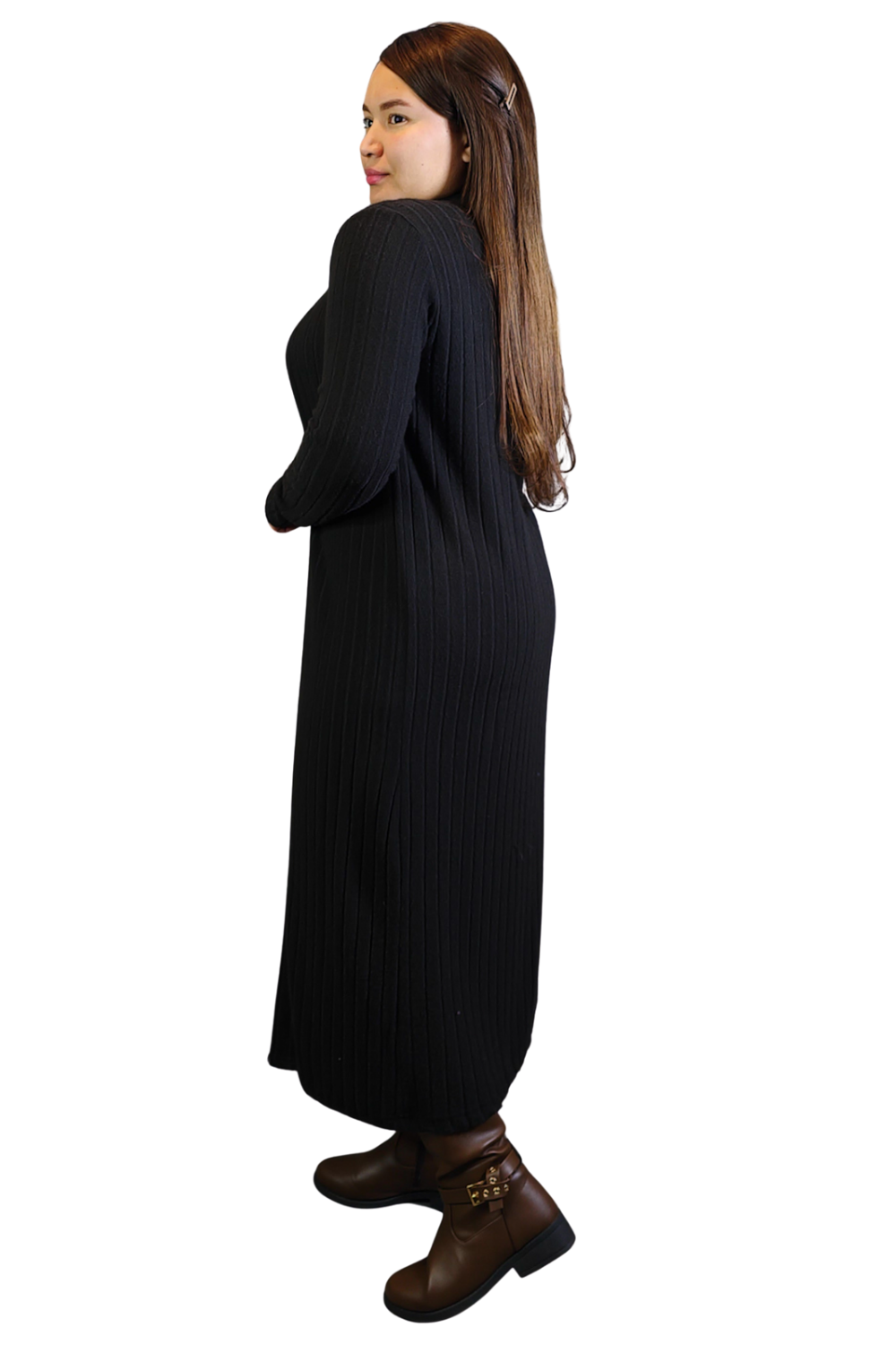 Conjunto de Lanilla Vestido y Tapado Cinzia