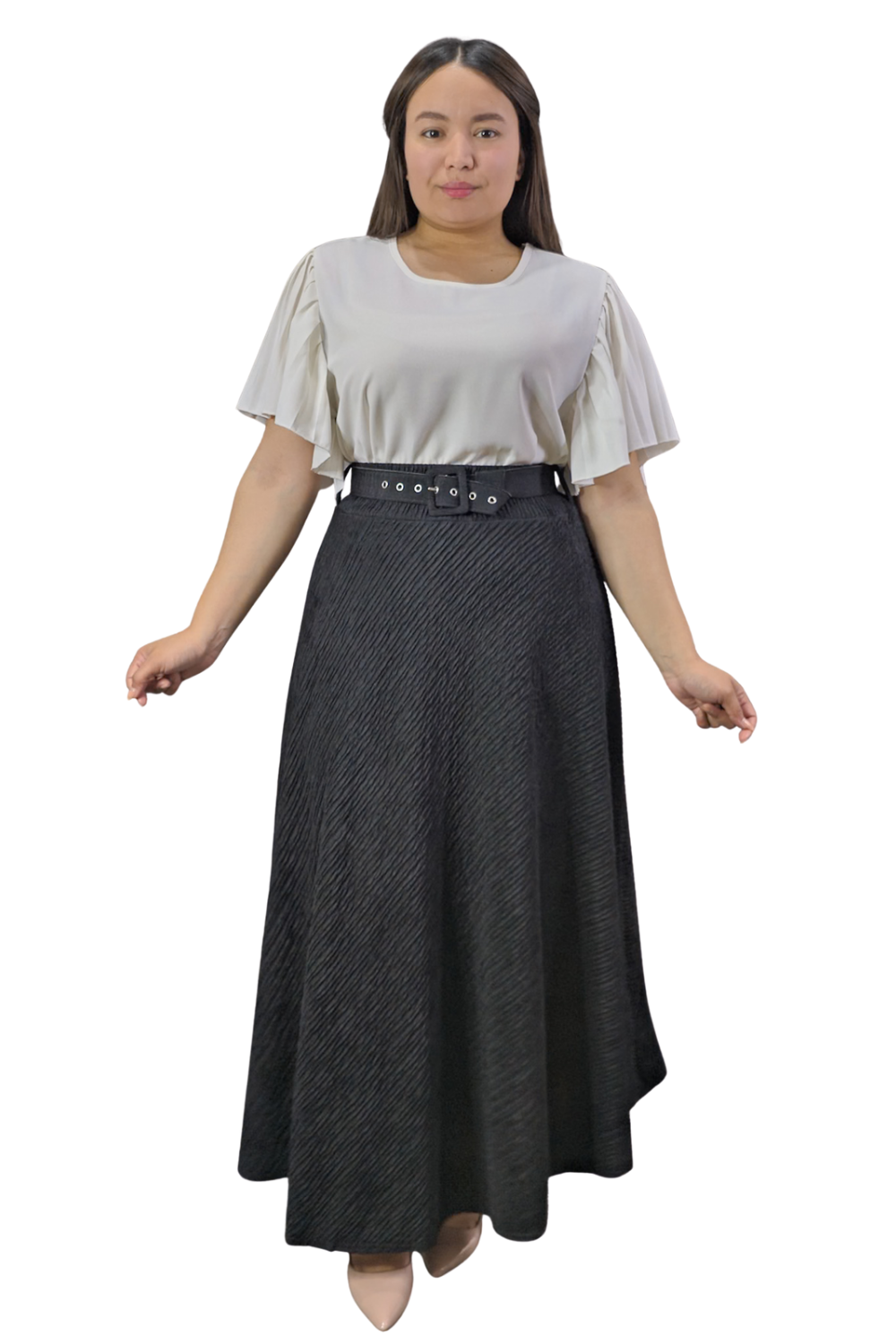 Maxi Falda Texturizada Molly