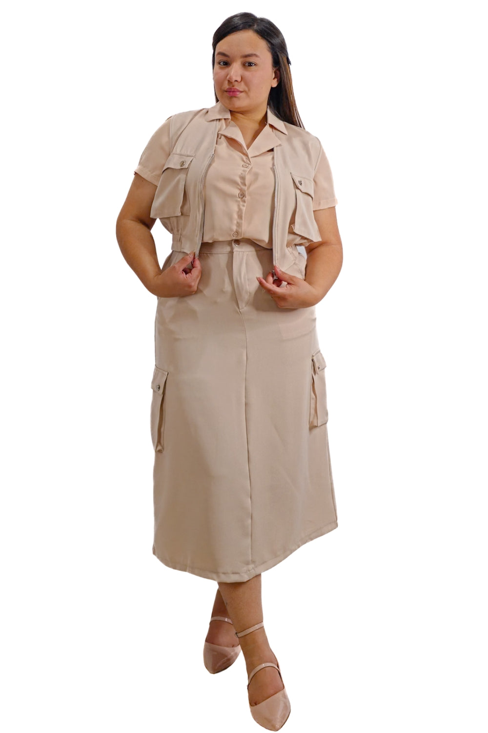 Conjunto Falda - Chaleco Nahia