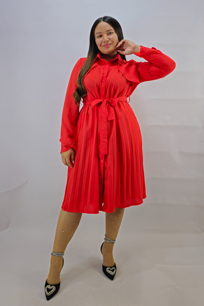 Vestido Camisero Rojo Zara Primera Verano Moda Cristiana Modesta Chile