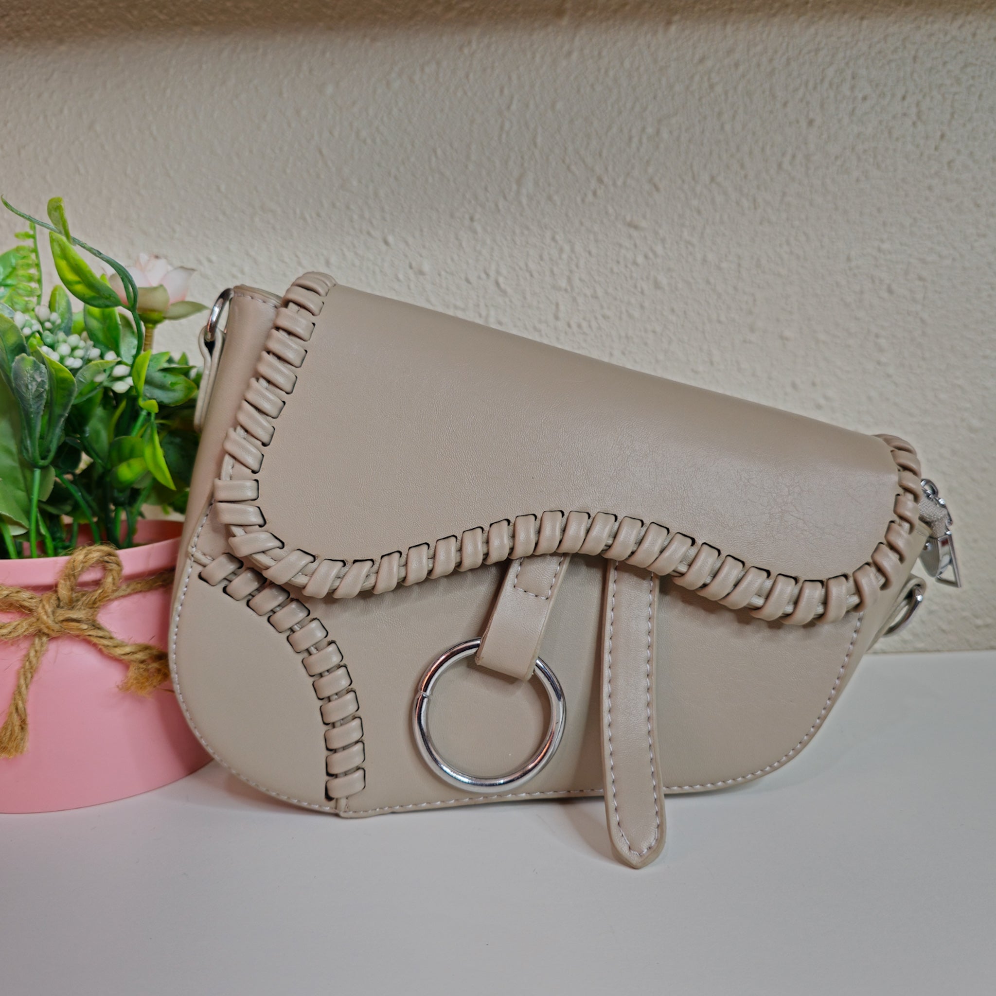 Cartera Beige