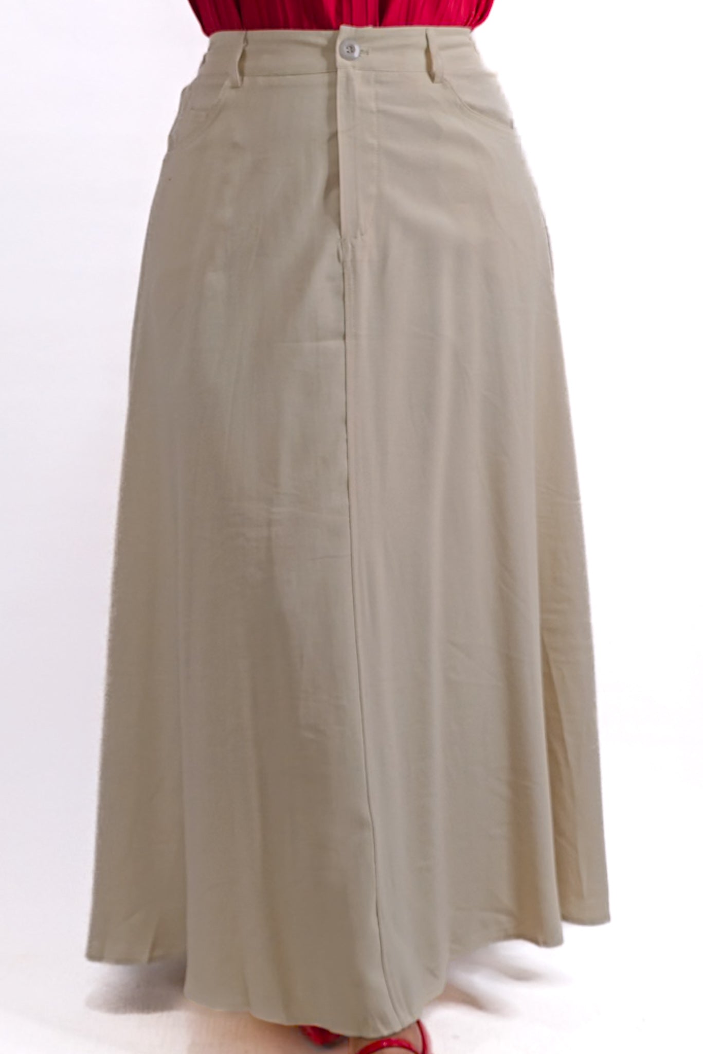 Maxi Falda Sastrera Beige