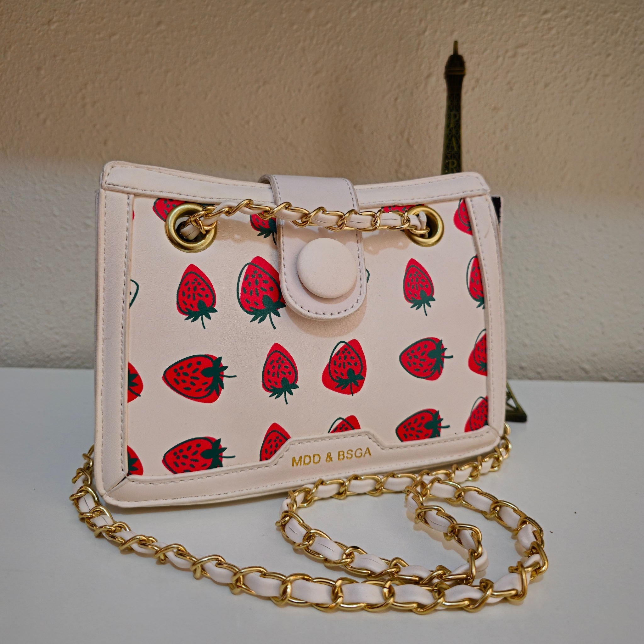 Cartera Beige Strawberry