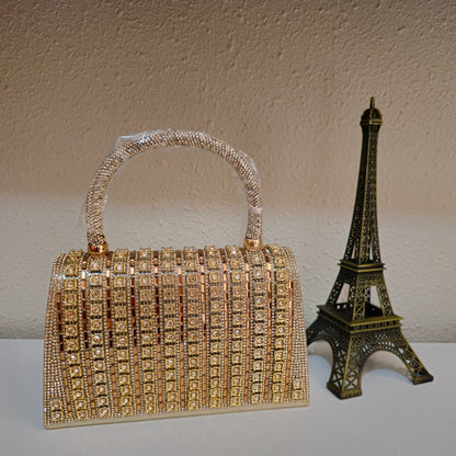 Cartera Diamantes Dorada