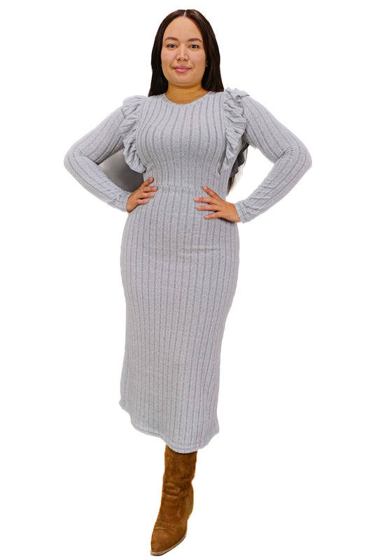 Vestido Largo Canuton Gris