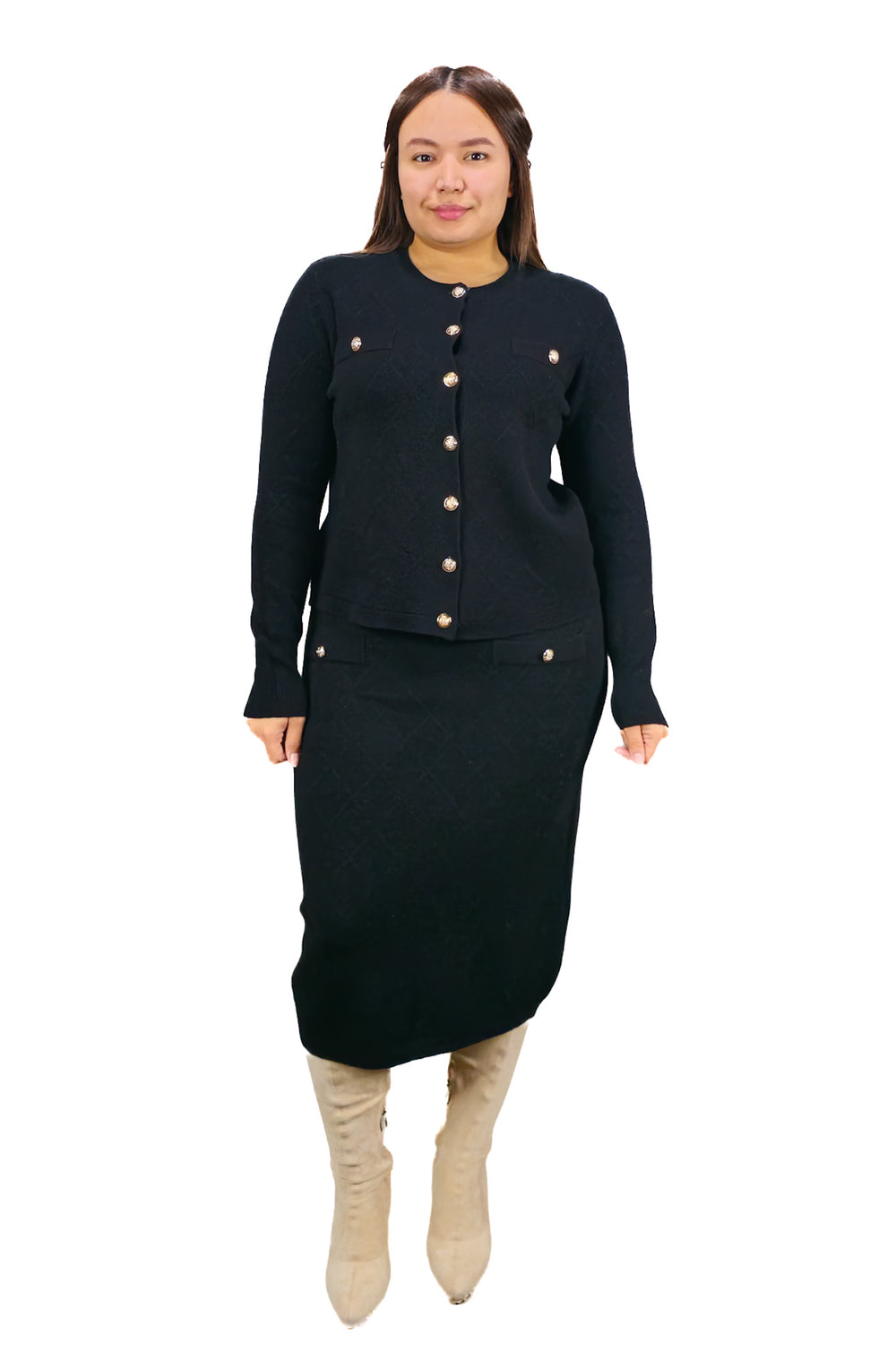 Conjunto de Lanilla Negro