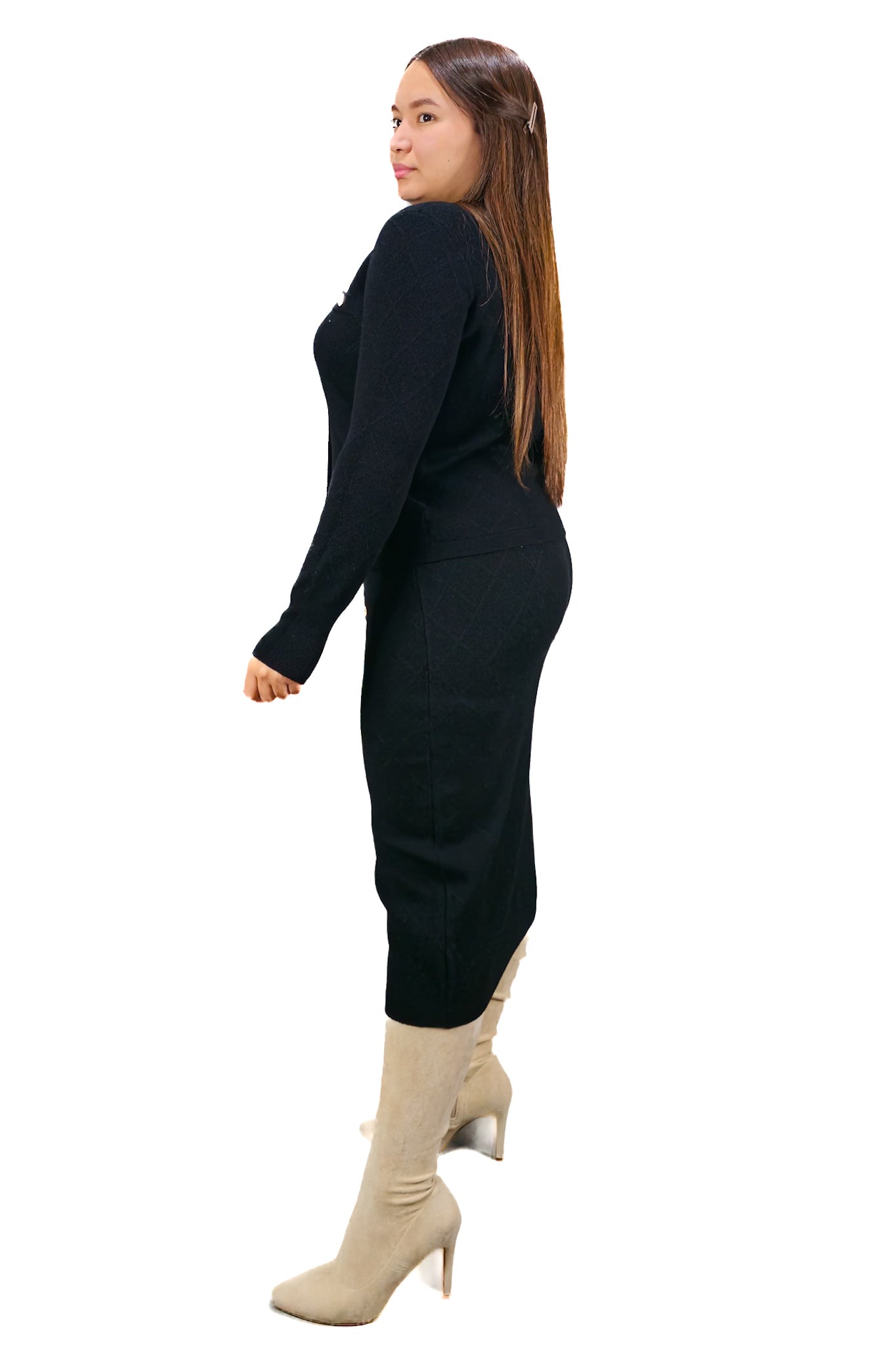 Conjunto de Lanilla Chaleco y Falda Malak