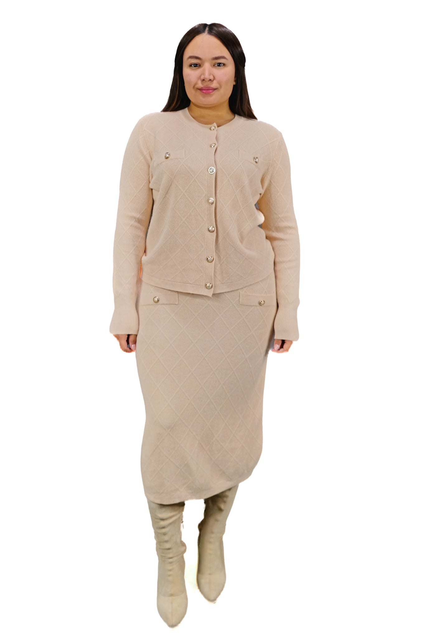 Conjunto de Lanilla Beige