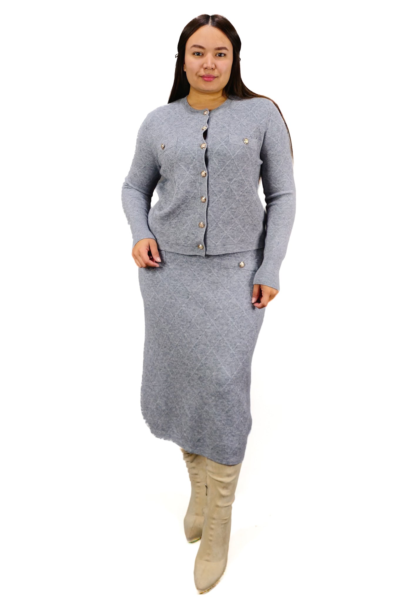 Conjunto de Lanilla Gris