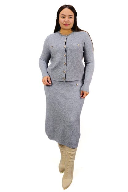 Conjunto de Lanilla Gris