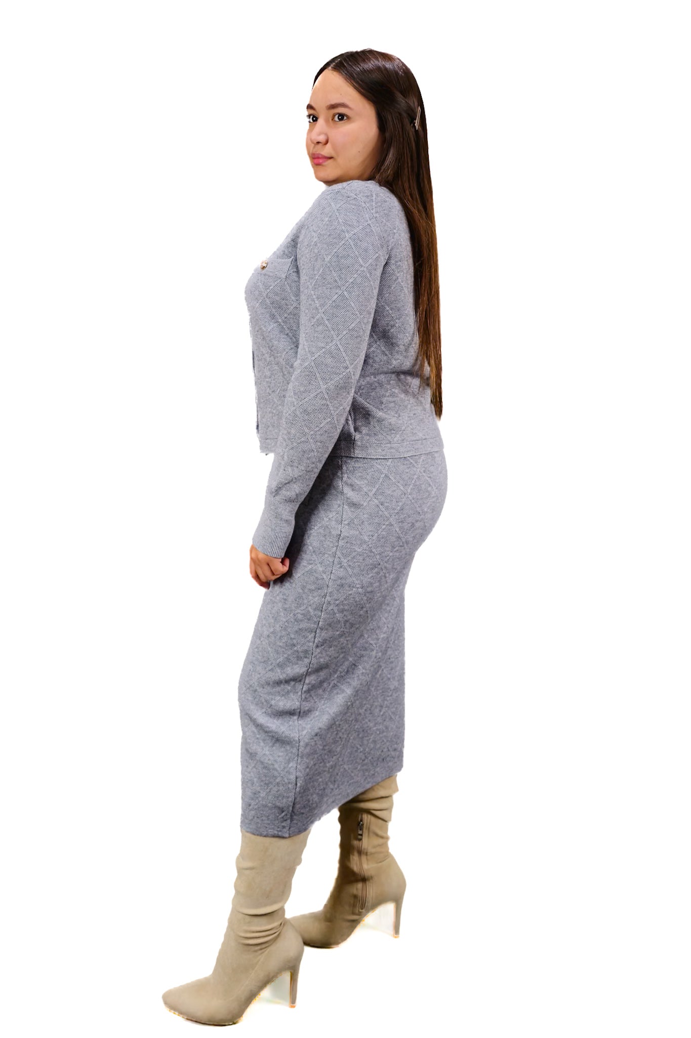 Conjunto de Lanilla Chaleco y Falda Malak