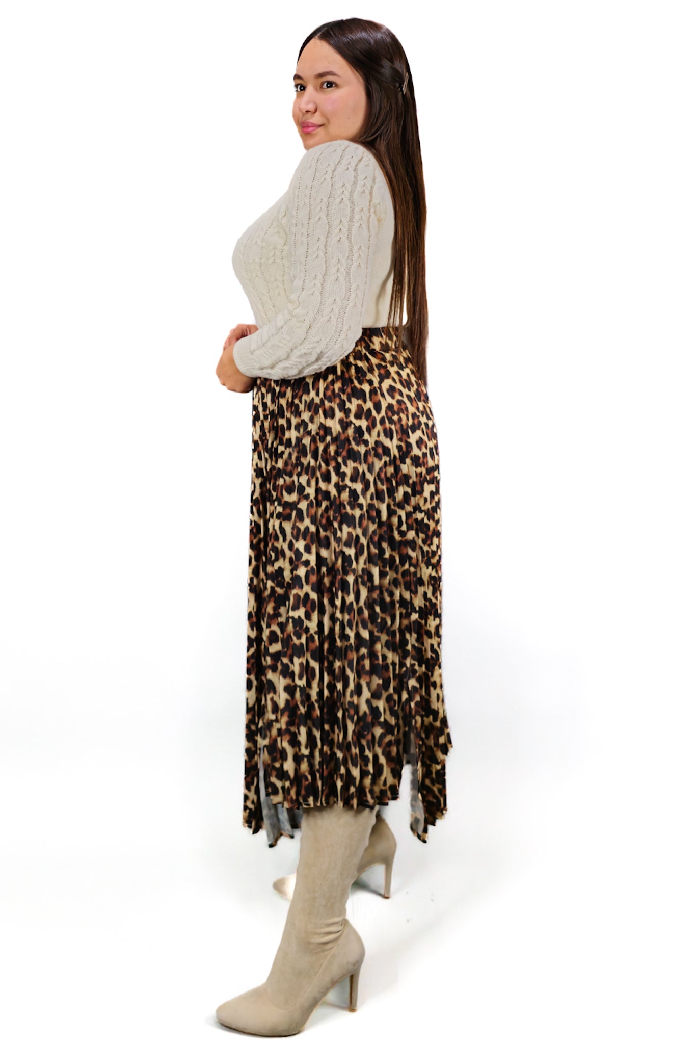 Falda Plisada Animal Print