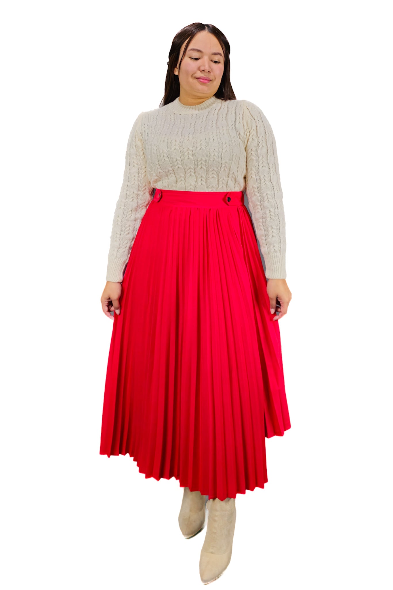 Falda Plisada Roja