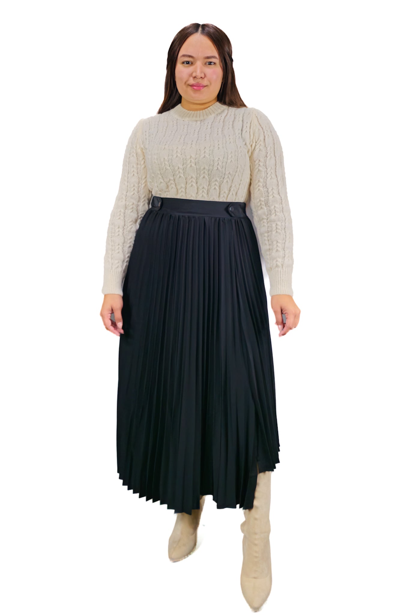 Falda Plisada Negra