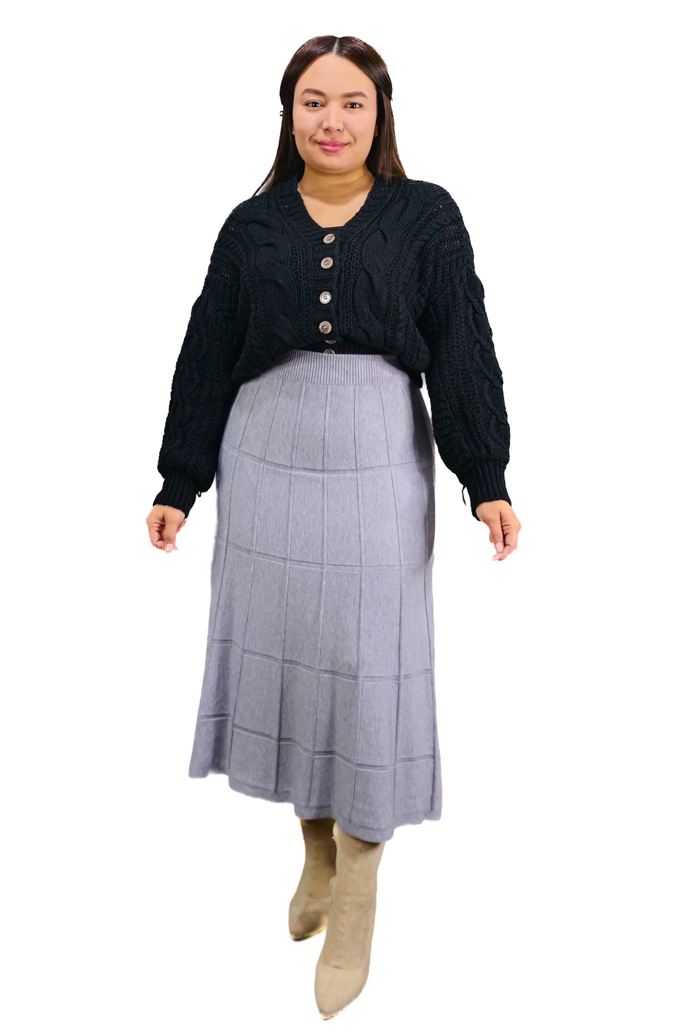 Falda de Lana Gris