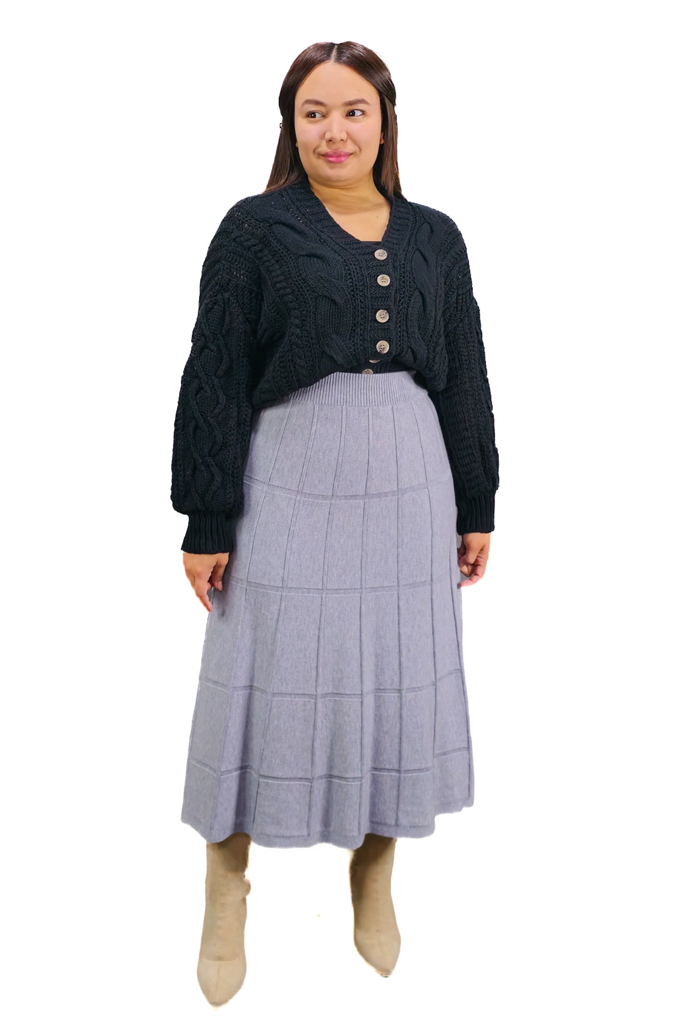 Falda de Lana Gris