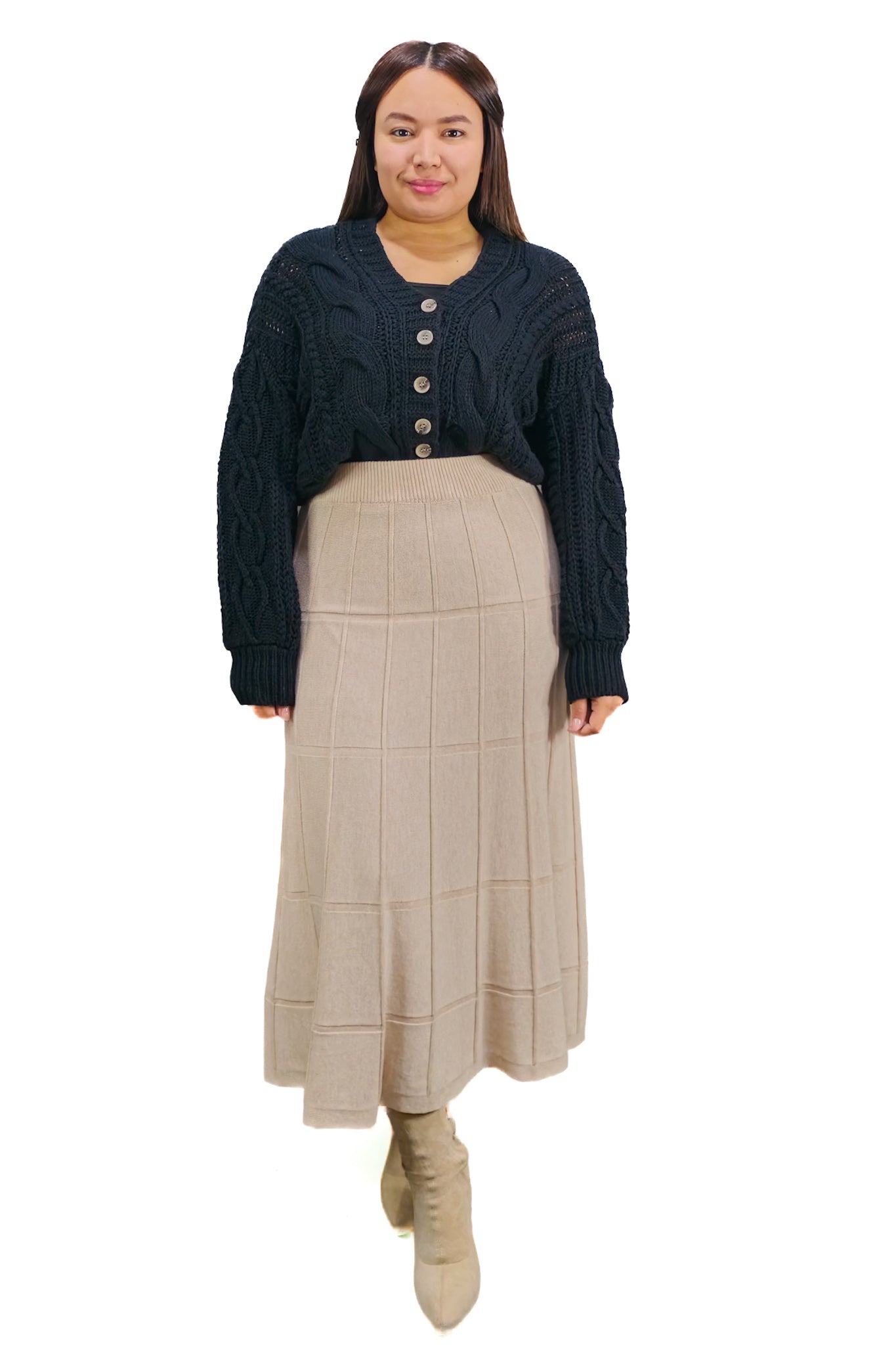 Falda de Lana Beige