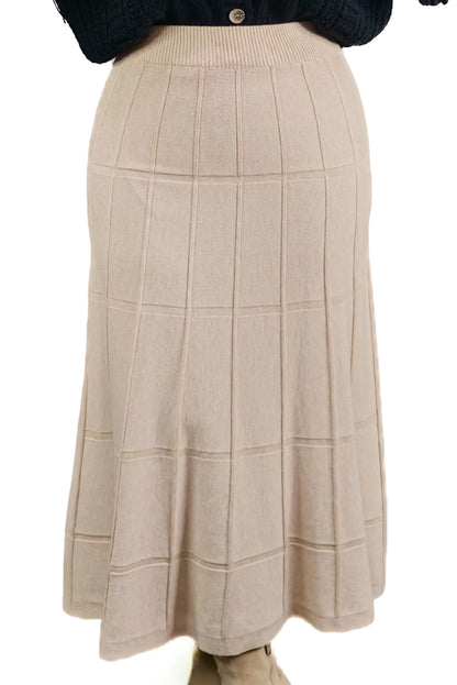 Falda de Lana Beige