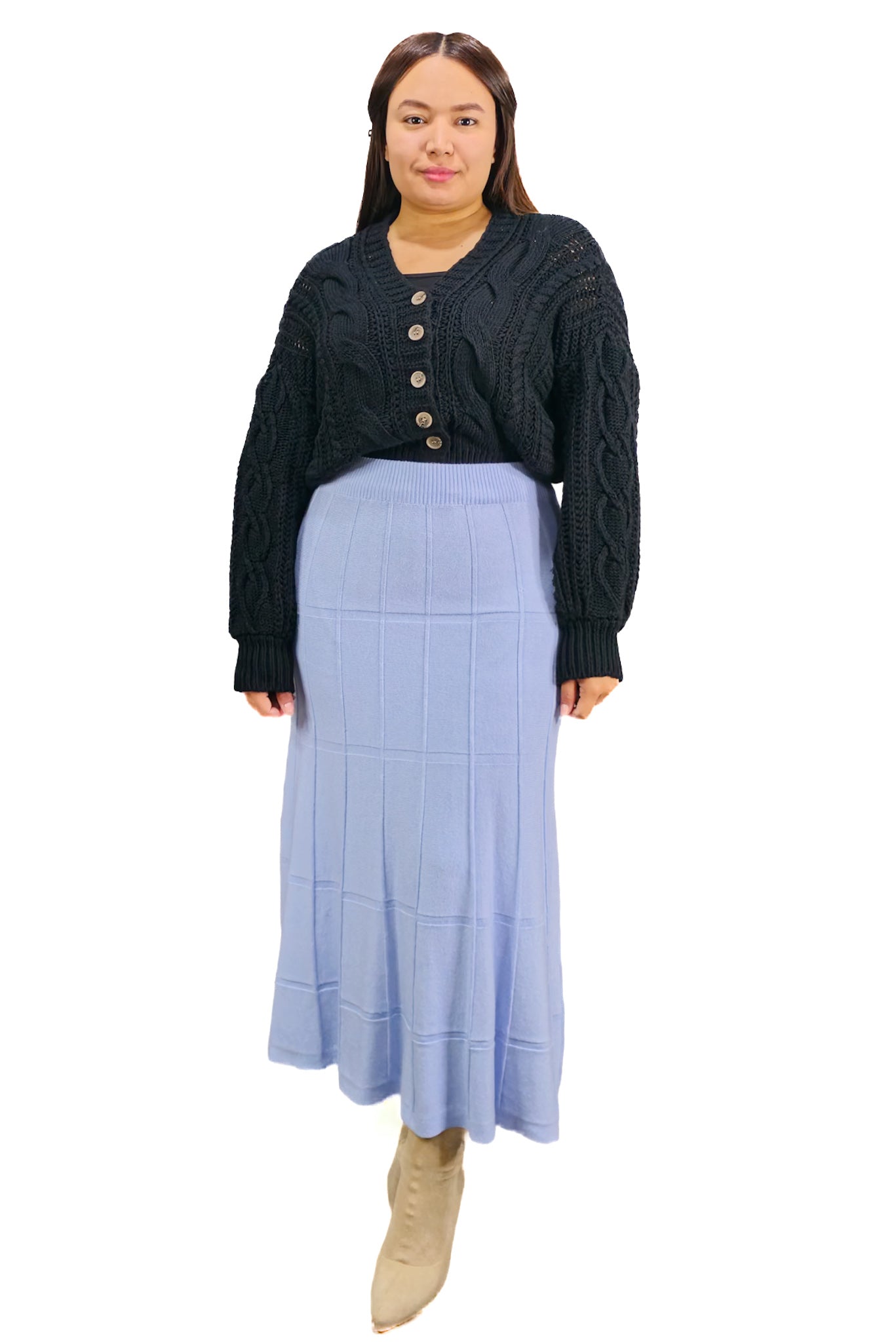 Falda de Lana Celeste