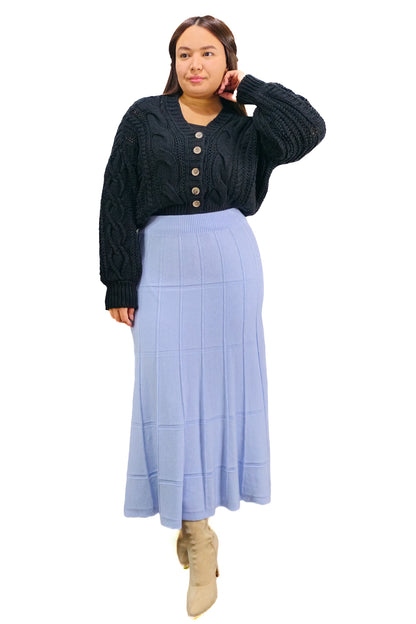 Falda de Lana Celeste