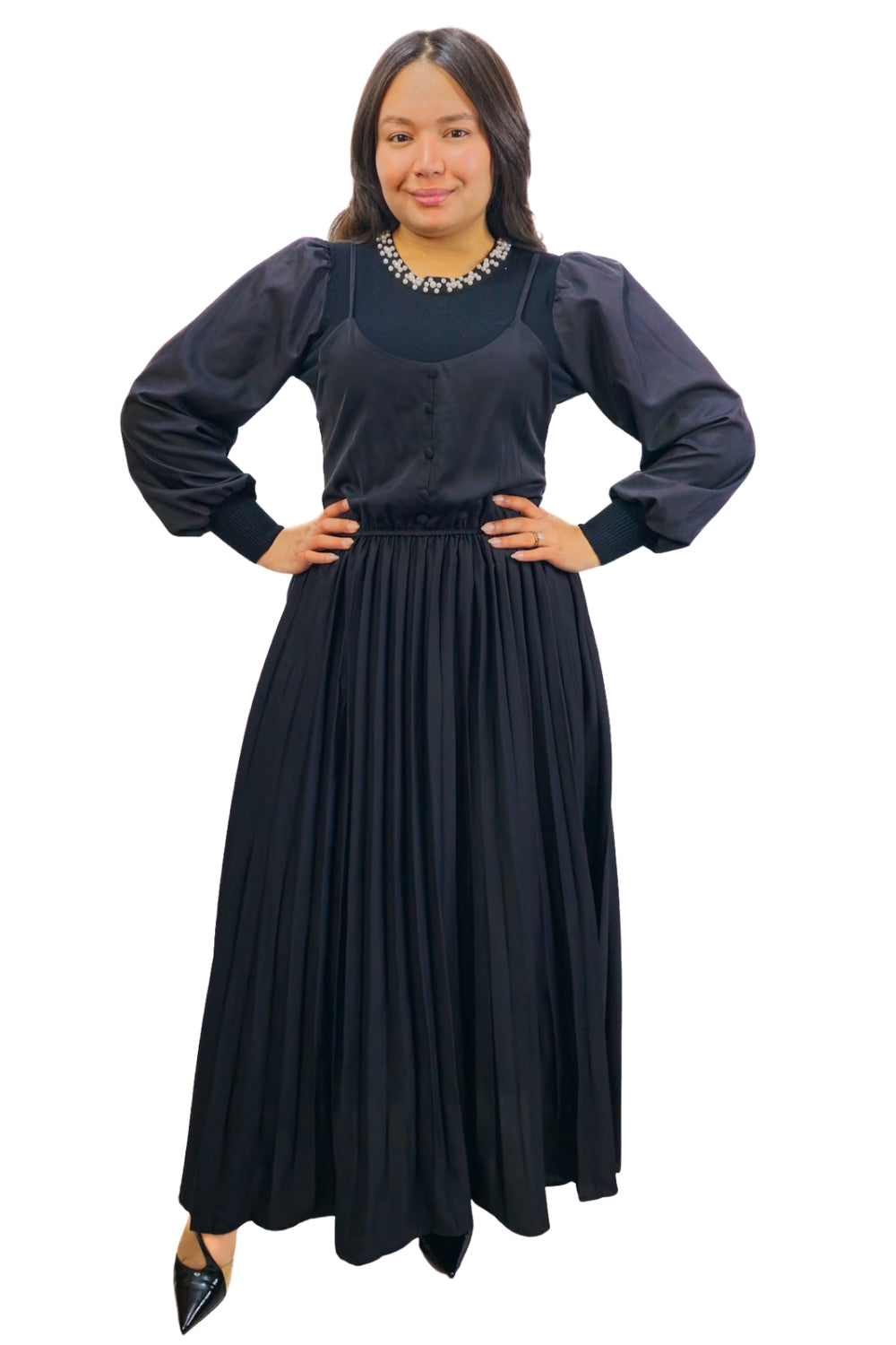 Maxi Vestido Plisado Lía