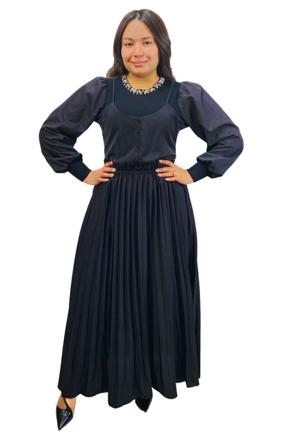 Maxi Vestido Plisado Lía