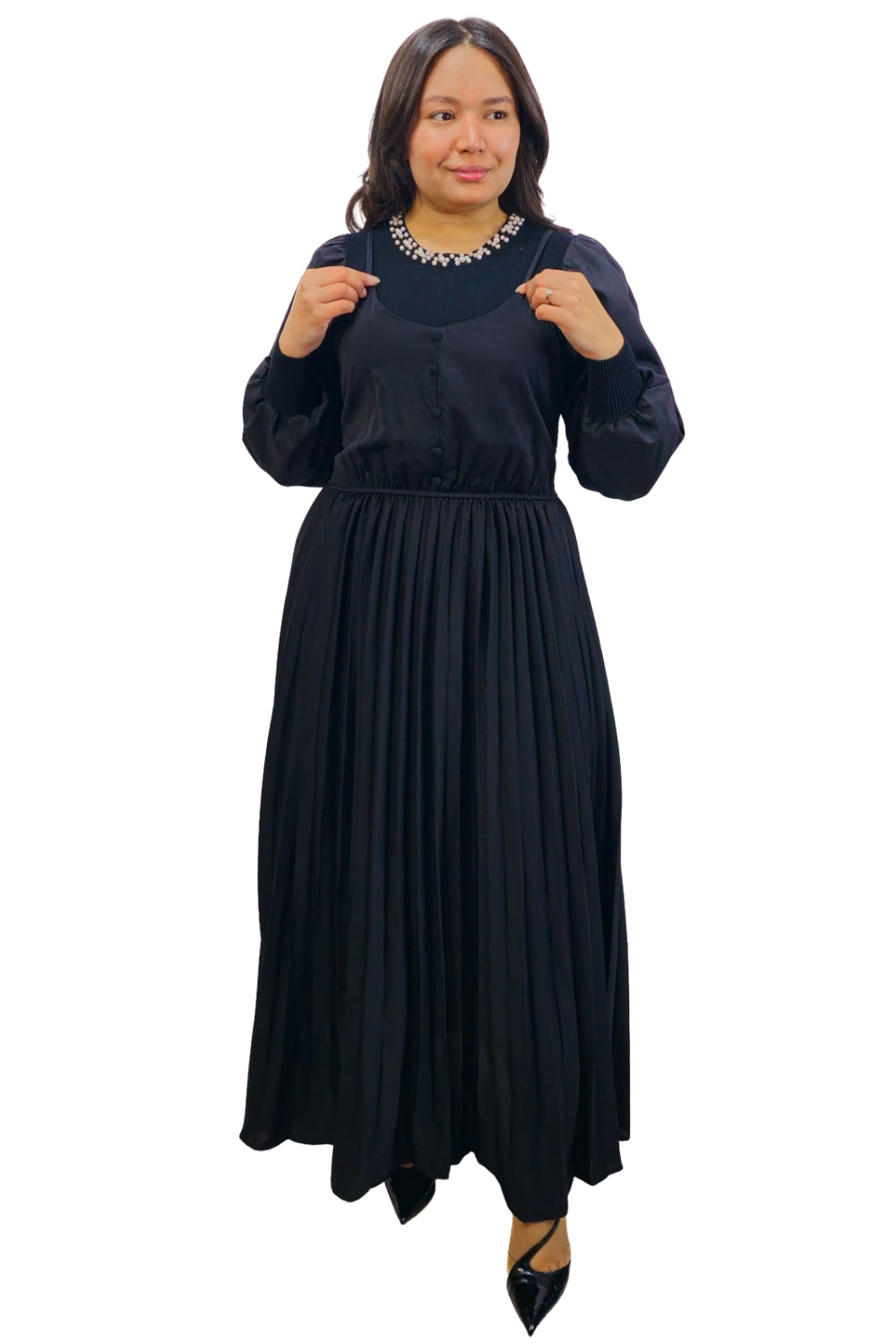 Maxi Vestido Plisado Lía