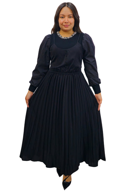 Maxi Vestido Plisado Lía