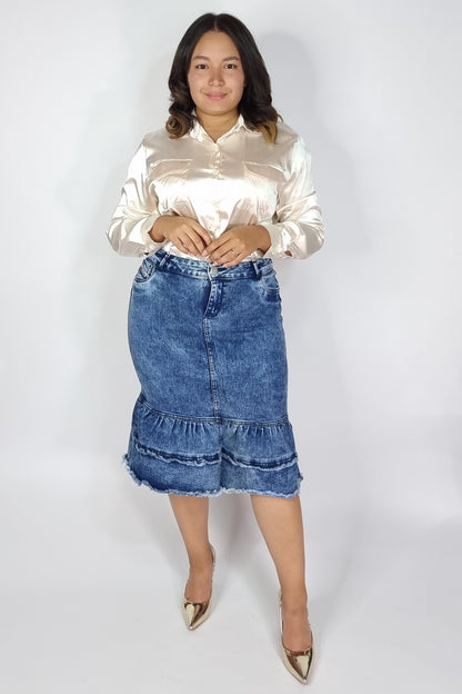 Falda de Mezclilla Larga