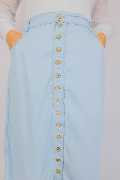Falda Chambray Sky