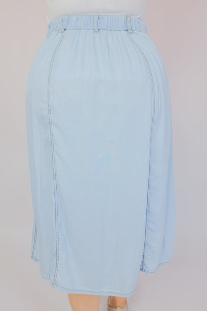 Falda Chambray Sky